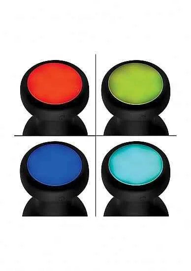 SiliconeVibratingLEDPlug–Small–Black