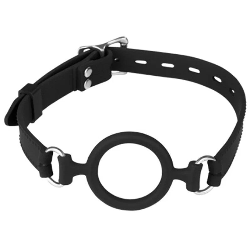 Silikon-Ringknebel,Oral-Fessel,Sexspielzeug–Bondage-Silikon-Ballknebel,Harness,verstellbareGröße