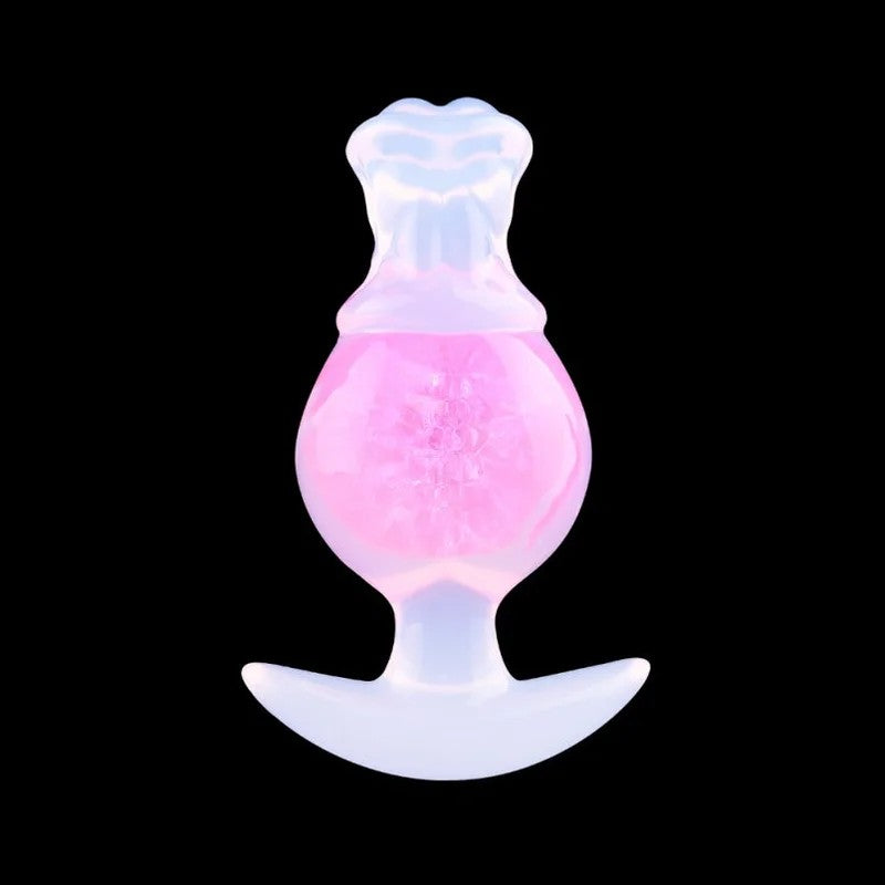 SilikonFantasyHorseDildoButtPlug–EingebetteteGlaskugelAnalExpanderFrauenMasturbator