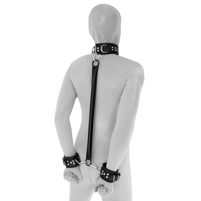 SpreaderbarwithLeatherHandcuffsandCollar