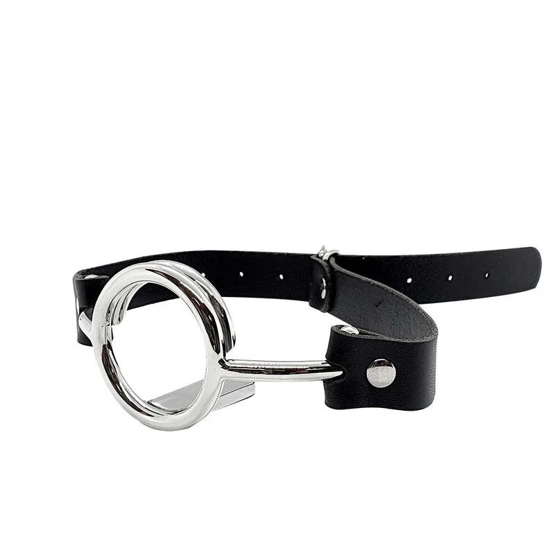 StainlessSteelRingGagWithTongueDepressor