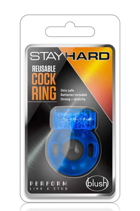 StayHardReusableCockRingBlue