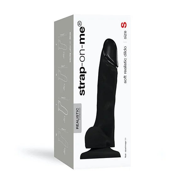 Strap-On-Me–SoftRealisticDildoBlackXL–19,8cm