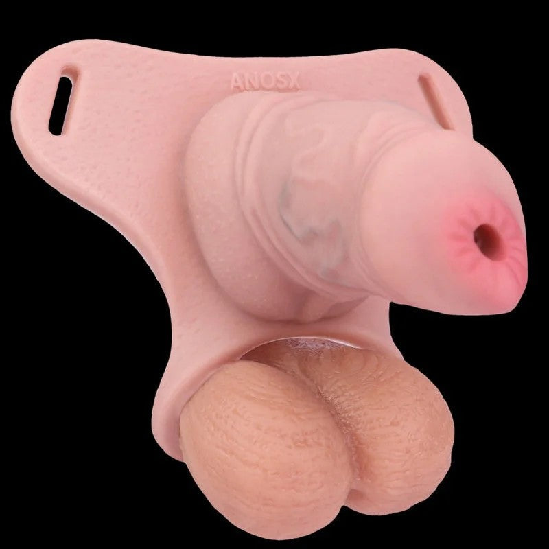 Strap-onCockSleevePants–OffenesStand-to-PeePenisExtenderSexspielzeugfürMänner