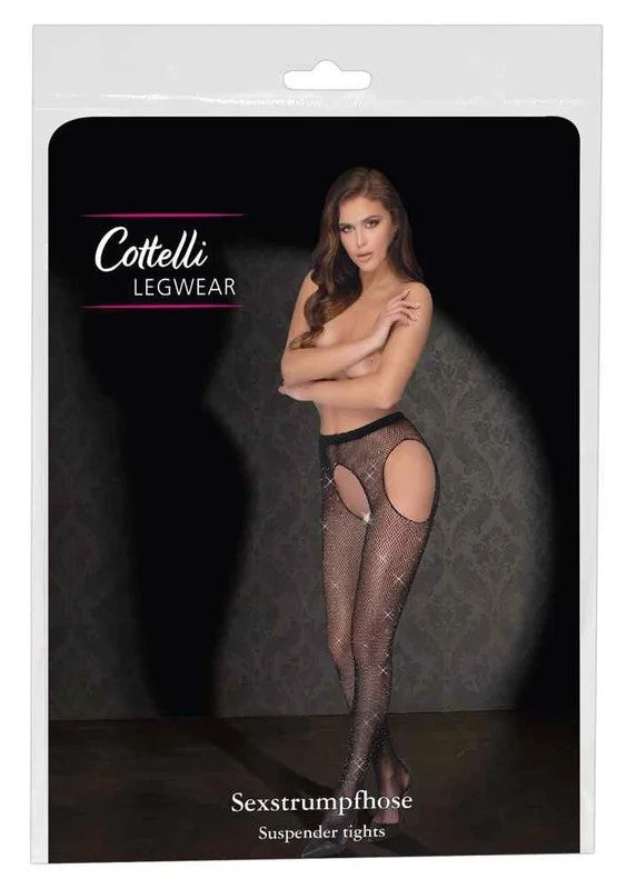 StrapsstrumpfhosemitGlitzersteinenS–L