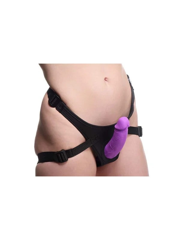 StrapUDoubleCharmerdoubledildowithharnesspurple