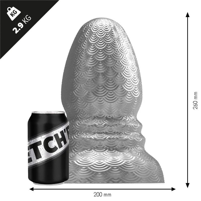 STRETCH’RRippleButtPlugXLGunMetal–20,0cm