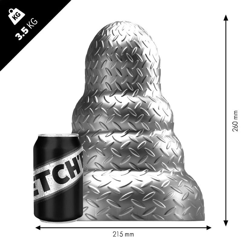 STRETCH’RTripoleButtPlugXLGunMetal–21,5cm