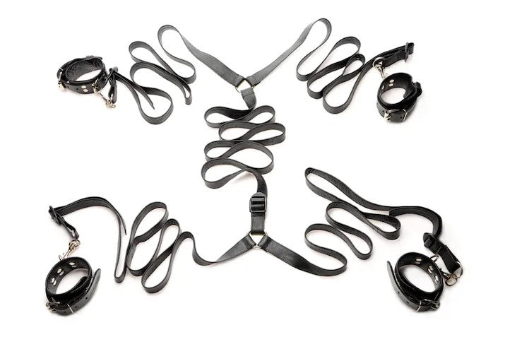 StrictLeatherLederBettFesselKit