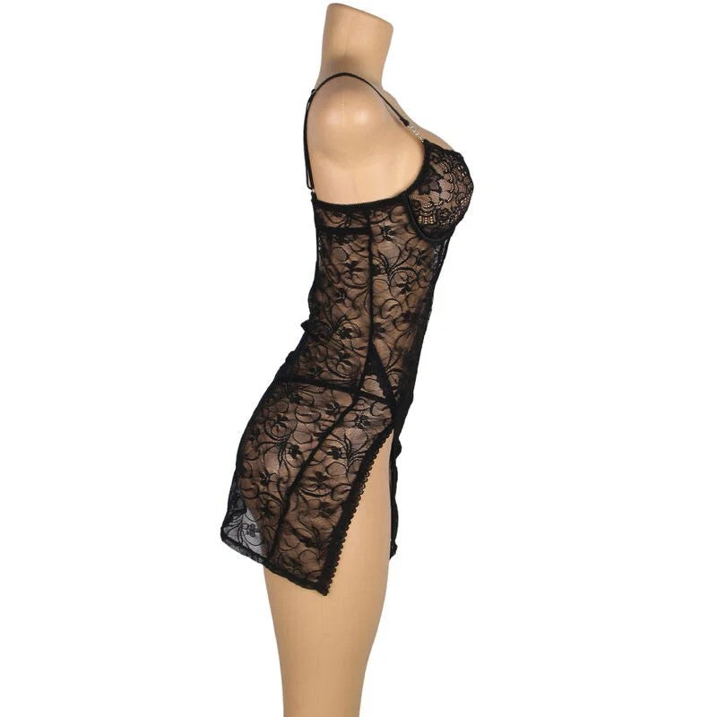 SUBBLIME–954185SPITZEN-BABYDOLLMITVERSTELLBARENTRÄGERNSCHWARZS/M