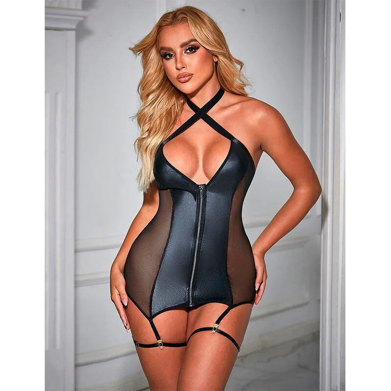 SUBBLIME–954451SEXYMESHKLEIDLEDERSCHWARZL/XL
