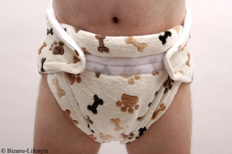 Superbigdiaperpantswithpawsandbonespattern