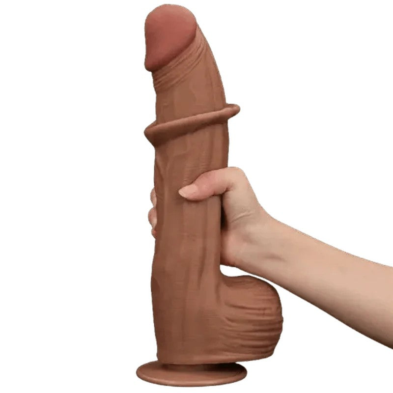 SuperrealistischerDildomitgleitenderHaut–12″Mulatto31cmØ6,2cm