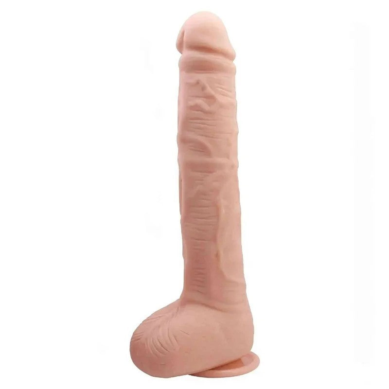 SuperrealistischerundweicherPhallusmitSaugnapf–27cm,Fleischrosa