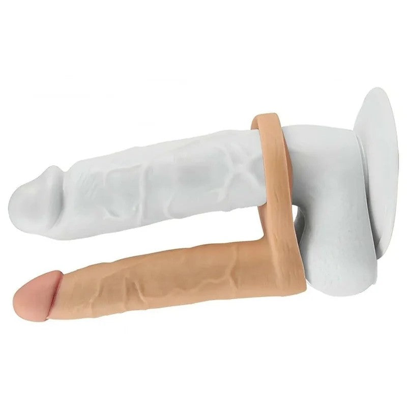 SuperrealistischerVibrationsdildomitSexfunktion–15,9cm,Hautfarben