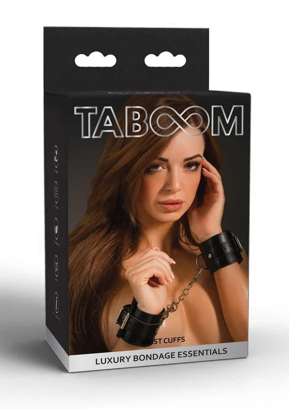 TaboomBlackLineVeganWristCuffs
