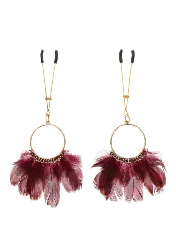 Taboomnippleclampswithspringsred,gold