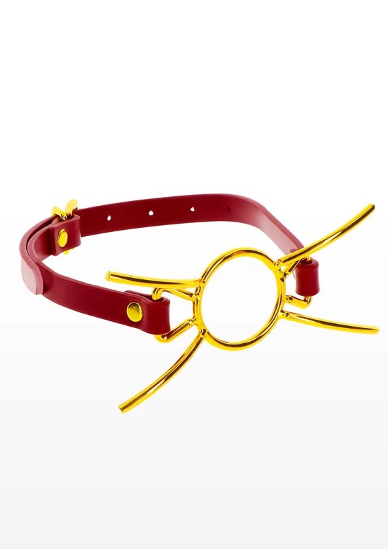 Taboomspidergagwithopenmouthred,gold