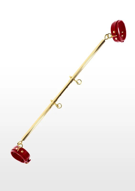Taboomspreaderbarwithanklecuffsred,gold