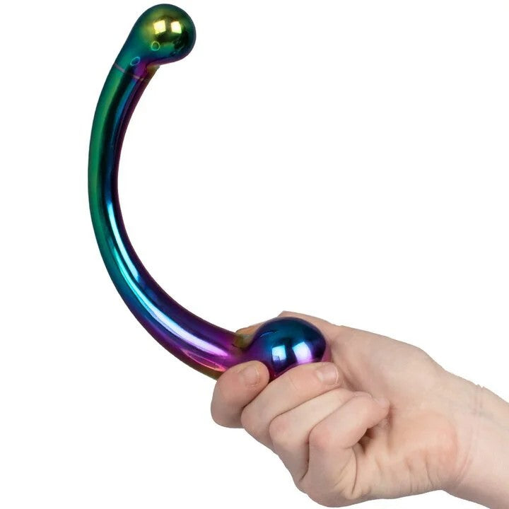 TheRainbowCurvyStainlessSteelDoubleEndedG-SpotDildo–20,3cm