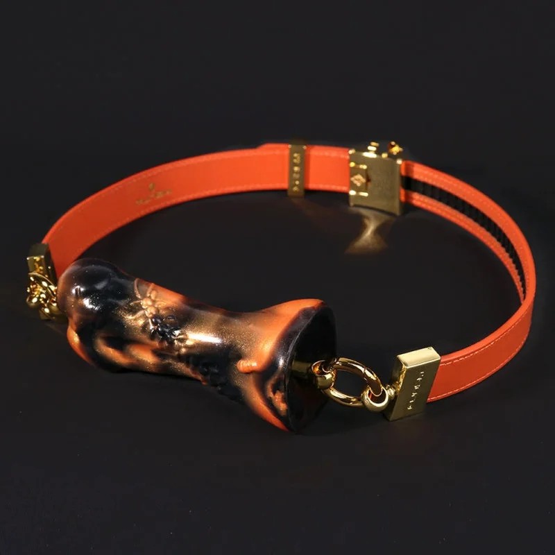 TintenorangesKnochen-Mundknebel-Bondage-Set–FantasyOralKinkySexspielzeugfürFrauenundMänner