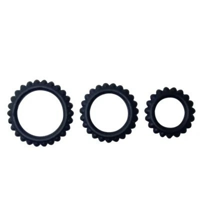TitanSet3pcsCockRingBlack2.8+2.4+1.9cm|Baile