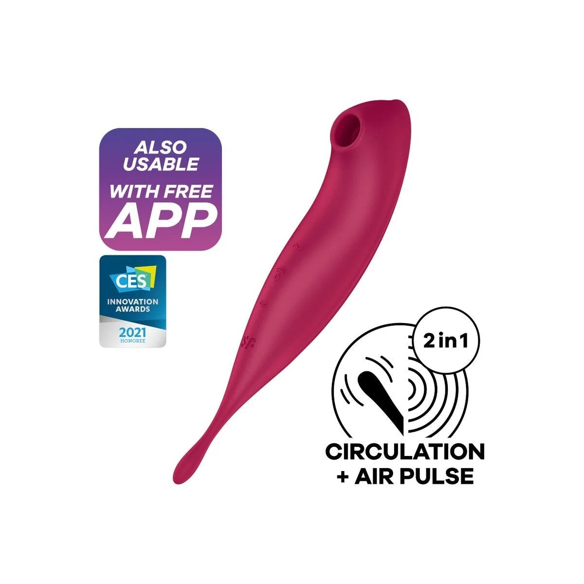TWIRLINGPRO+AIRPULSESTIMULATOR&VIBRATORAPPROTVONSATISFYERCONNECT