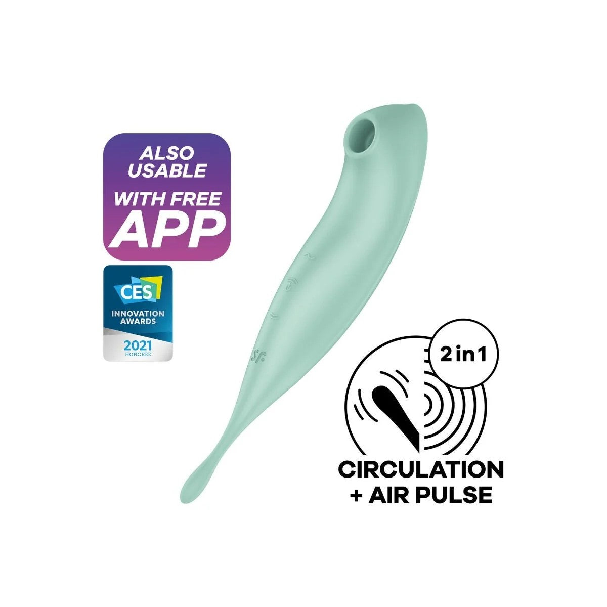 TWIRLINGPRO+AIRPULSESTIMULATOR&VIBRATORAPPGRÜNVONSATISFYERCONNECT