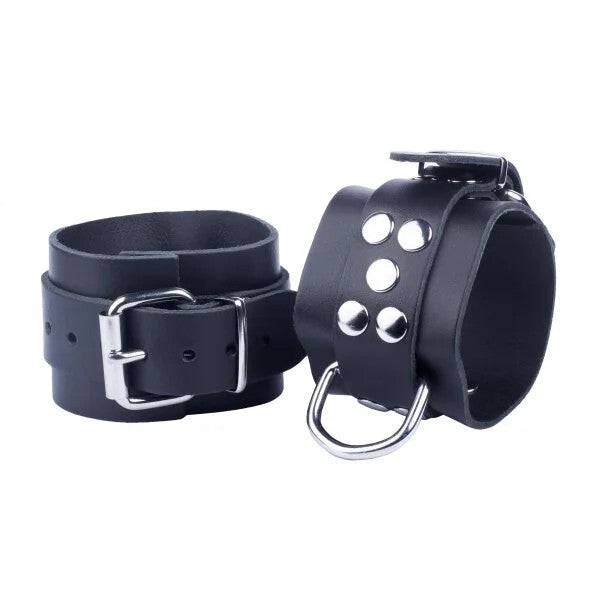 UltraBlackLeatherHandcuffs