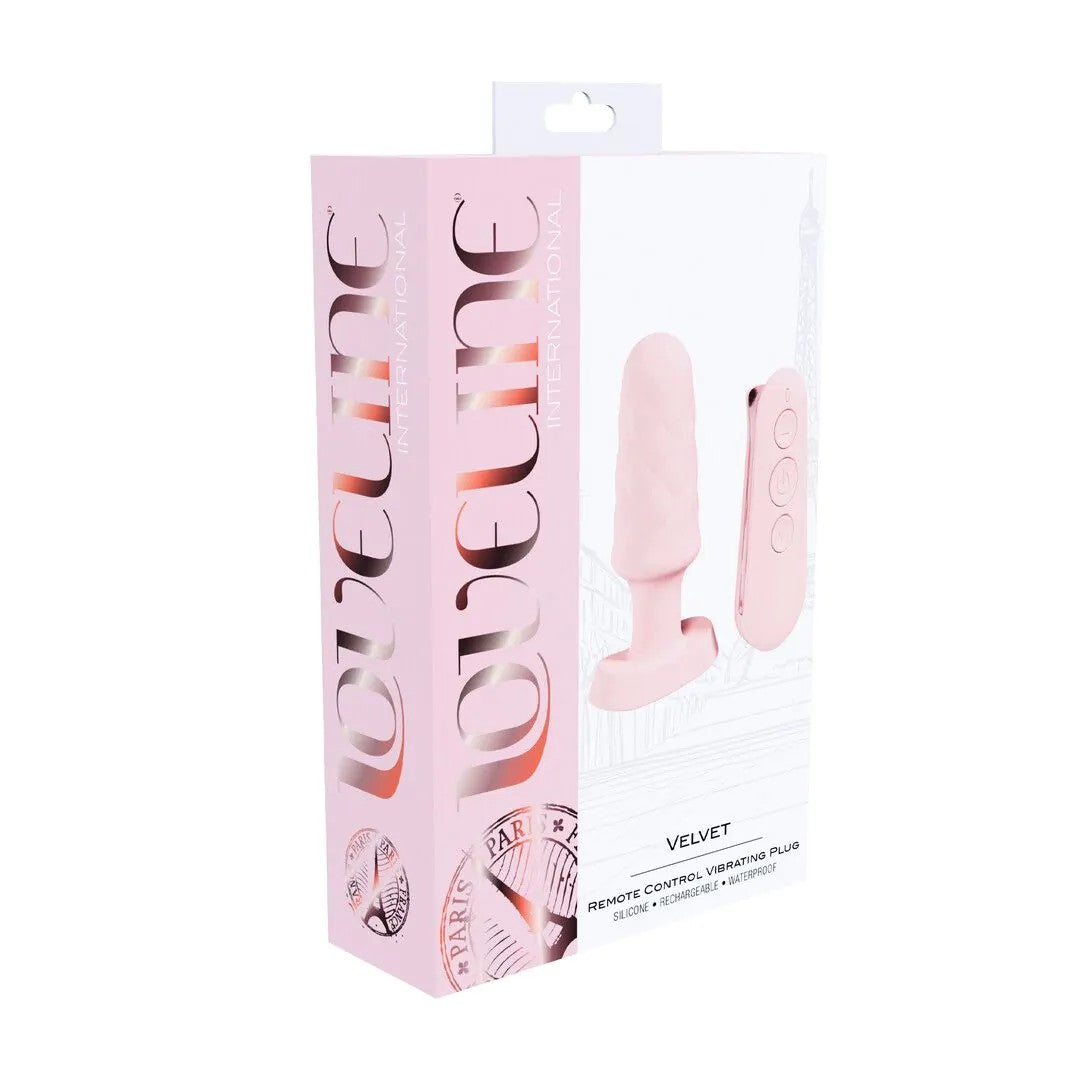 Velvet–RemoteControlVibratingPlug–Pink