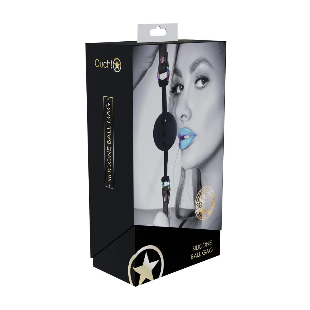 VeniceCollection–SiliconeBallGag–Black