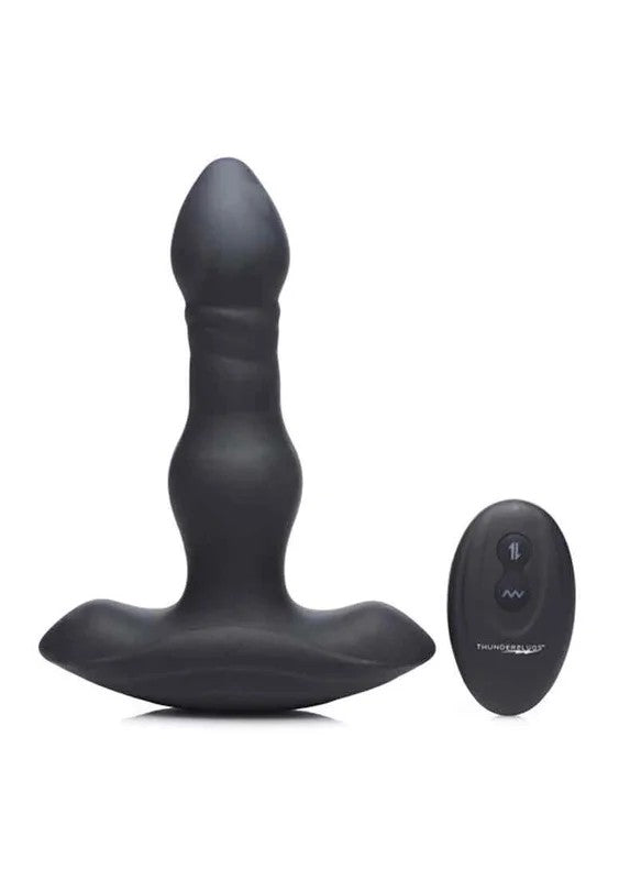 VibratingandThrustingRemoteControlSiliconeAnalPlug