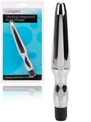 VibratingWaterproofAnalProbeSilver