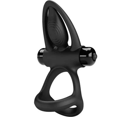 Vibrationsring10VibrationenSchwarzesSilikon|PrettyLove