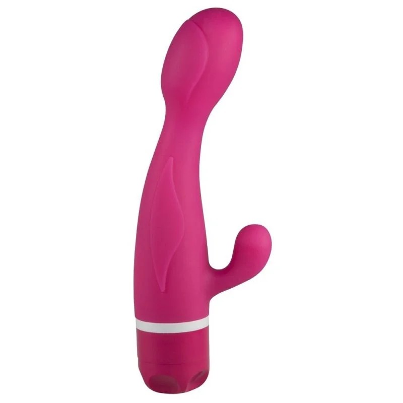 Vibrator»PinkLeaf«,21cm,mitKlitorisreizarm