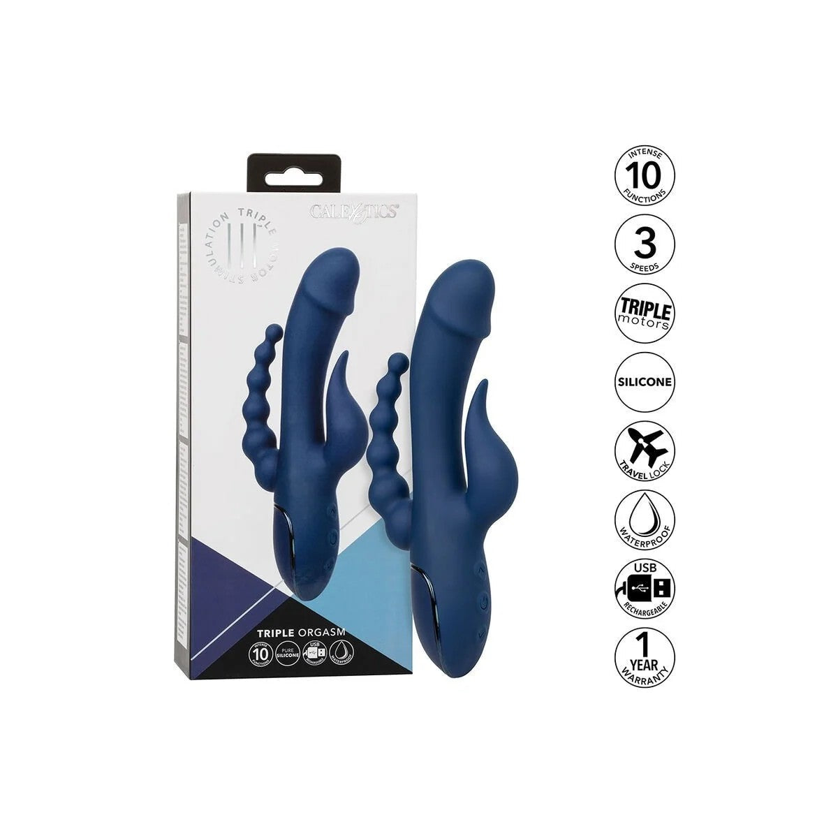 VIBRATORDREIFACH-ORGASMUSBLAUVONCALEXOTICS