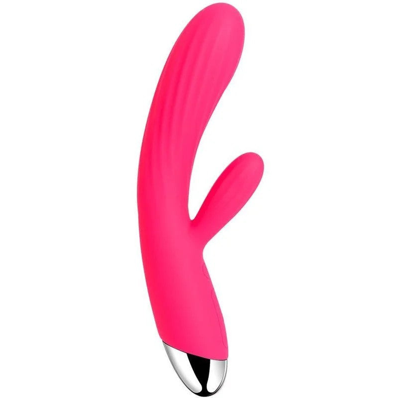 VibratormitKlitorisreizer„Angel“ausSilikon–19cm(pink)