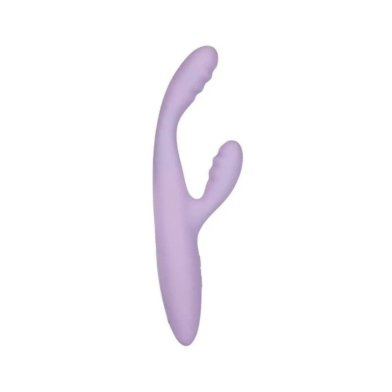 VibratormitKlitorisreizer„Cici+2“ausSilikon–mitgeriffeltemMassagekopf17.8cm(lila)