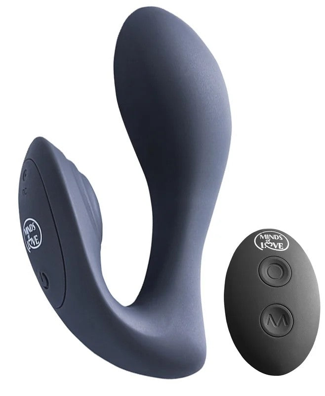 VibratormitKlitorisstimulatorinschwarz