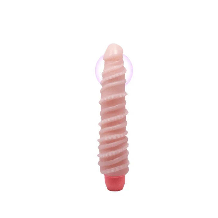 VibratormitverstellbaremPlugundStimulationspads–FleshPink