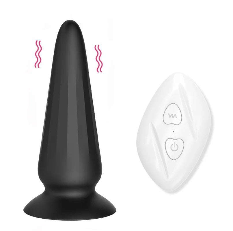 VibrierenderAnalplugmitFernbedienung–konischerVaginal-undAnalstimulator,Prostatamassagegerät