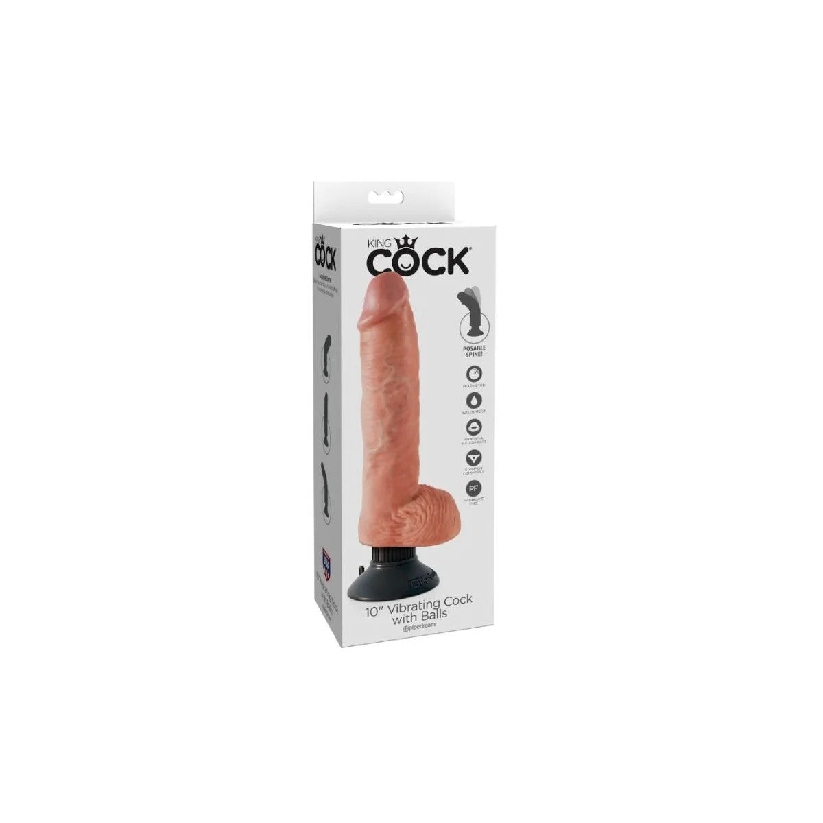 VIBRIERENDERDILDOMITHODEN25.5CMNATÜRLICHEFARBEVONKINGCOCK