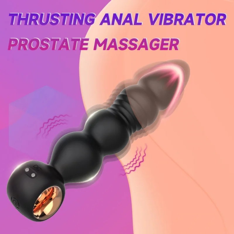 WasserdichterAnalkugel-Buttplug-VibratorausSilikon–Stoßstimulation,Unisex-Sexspielzeug