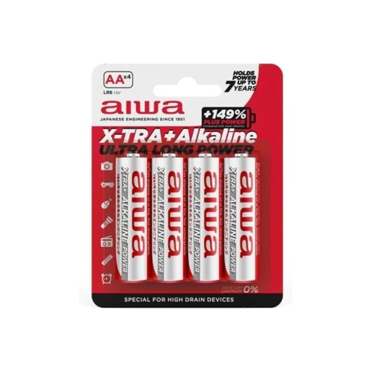 X-TRAALKALINEAAALKALINEBATTERIELR6BLISTER*4VONAIWA