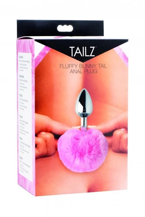 XRBrandsFluffyBunnyTailAnalPlug2.5cmpink