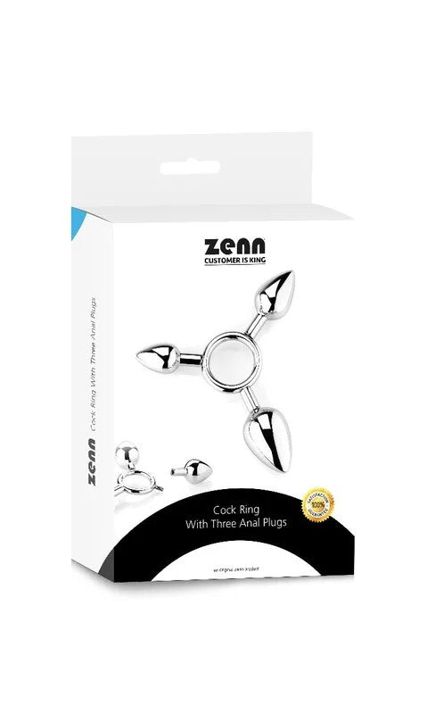 ZennCockRingWithThreeAnalPlugs