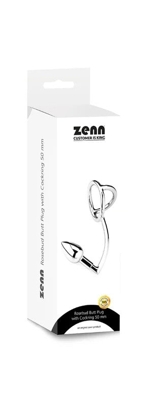 ZennRosebudButtPlugwithCockring50mm
