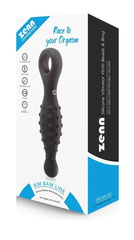 ZennVibratingSiliconeAnalPlug+Beads&Ring
